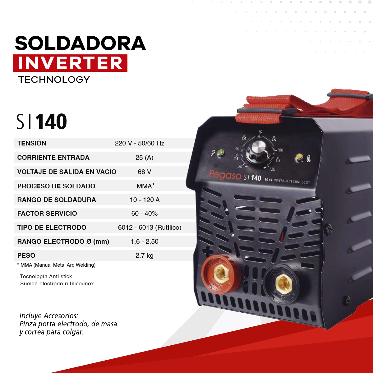 Línea Soldadoras - Soldadora Inverter SI 140 - Image 2