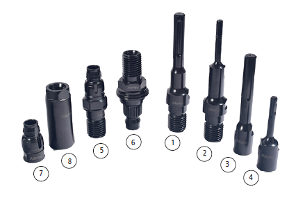 Línea Perforacion - Adaptadores Coronas Diamantadas